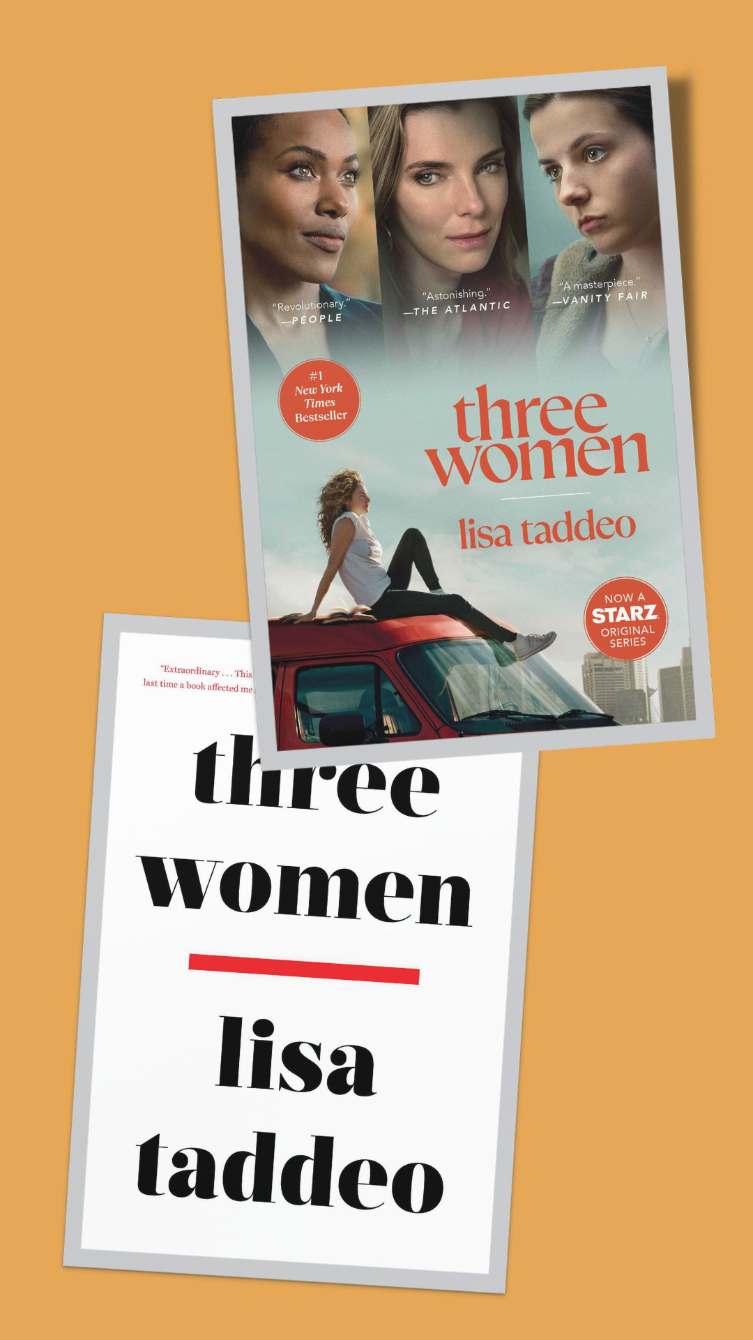 Póster de la miniserie y portada del libro